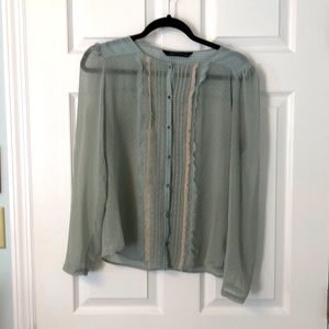 Zara Sheer Fashion Blouse
